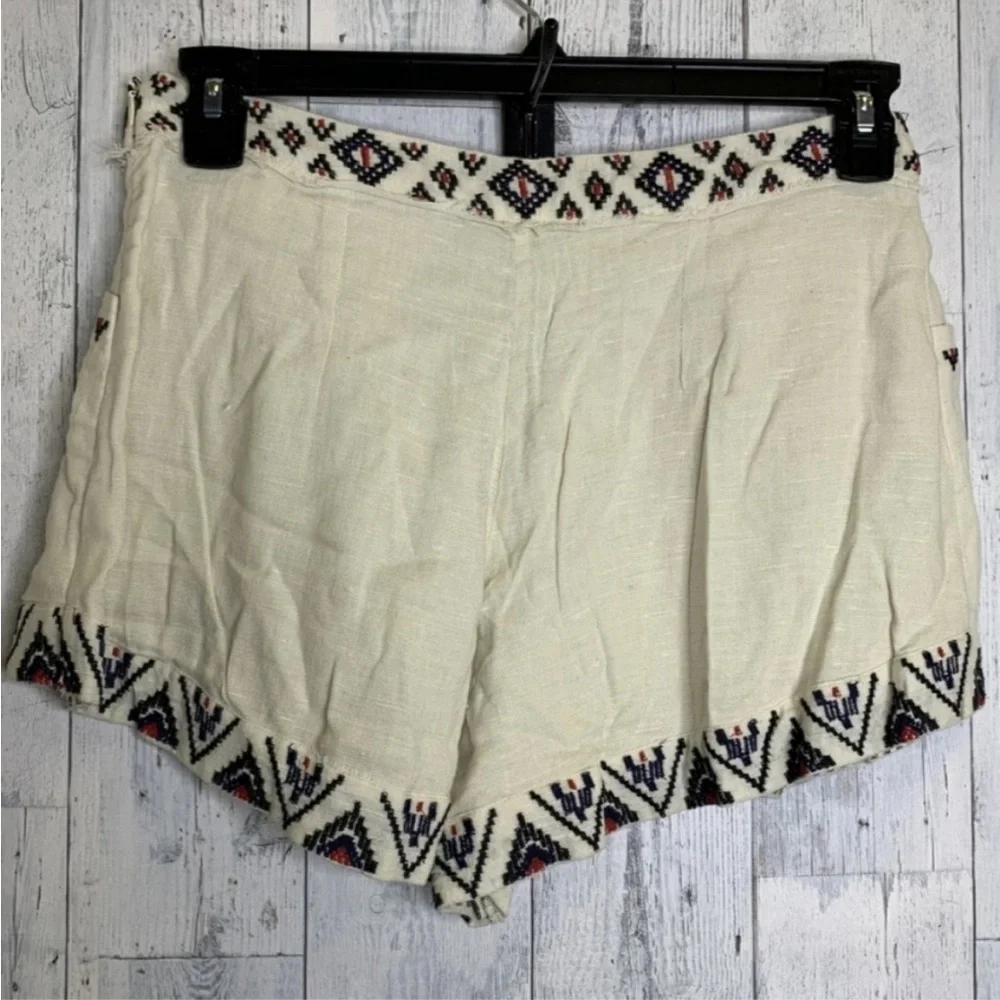 FREE PEOPLE Arrow Run Cream Embroidered Skort NWT sz 6